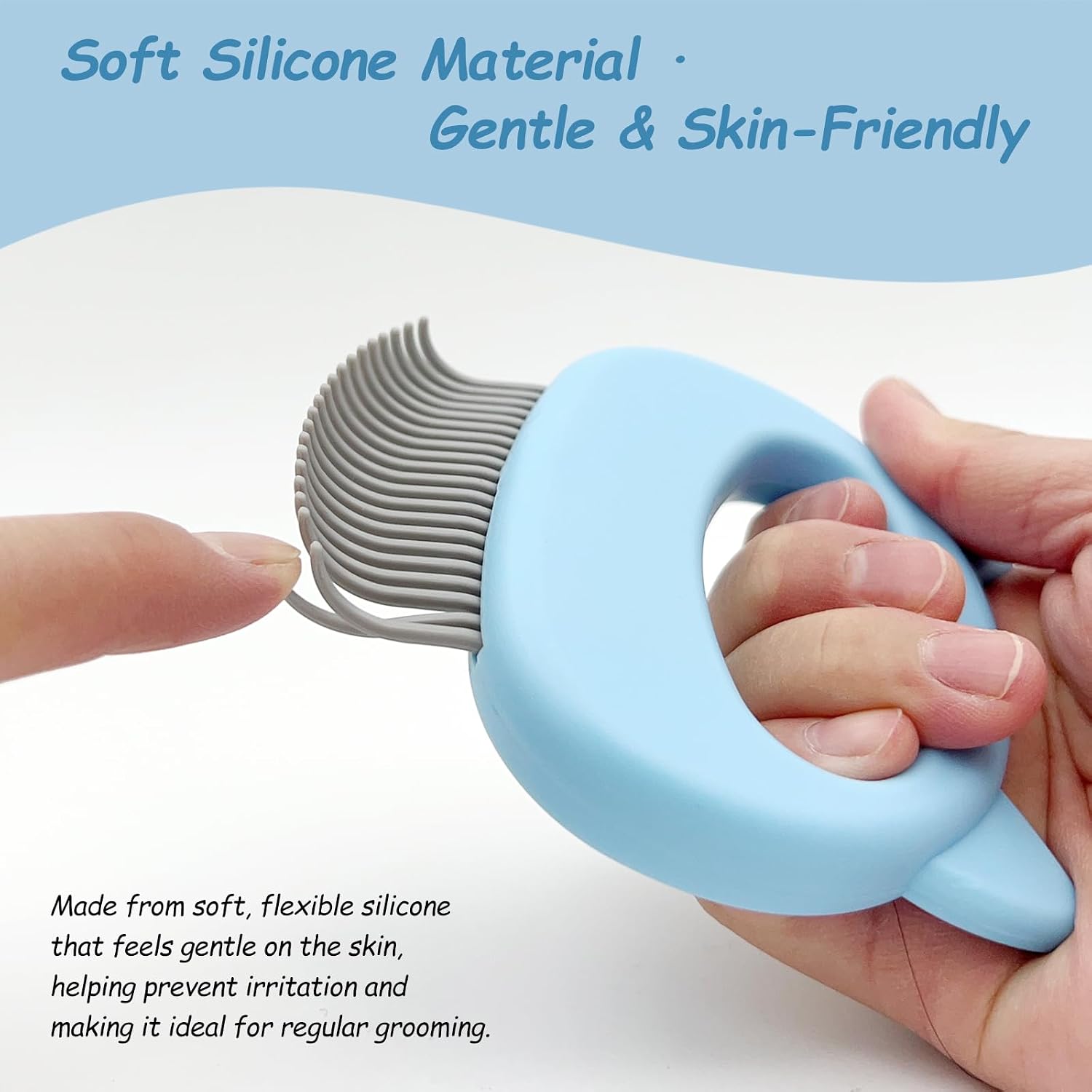 Side profile of Gmlawsc cat face grooming tool showing arch design