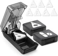 Fullicon pill cutter front view showing black medical splitter device