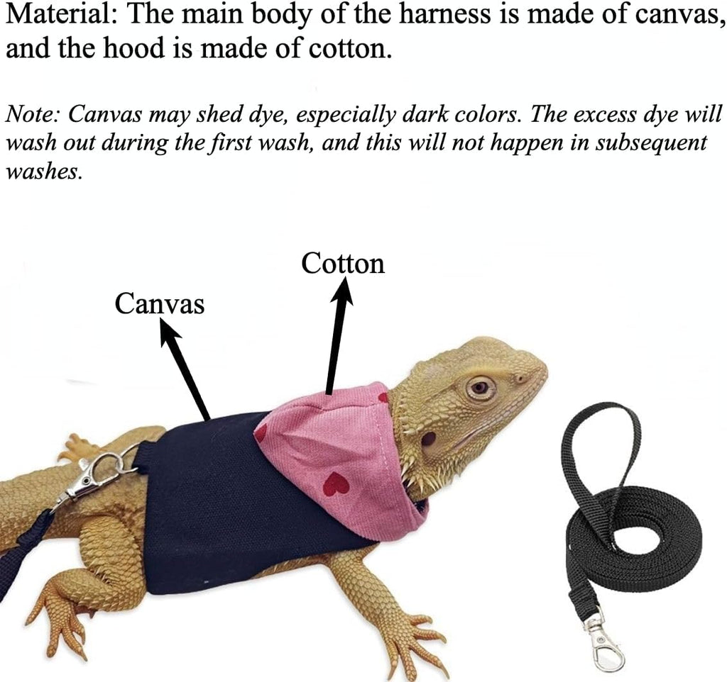Adjustable white lizard clothing for chameleons and crested geckos.