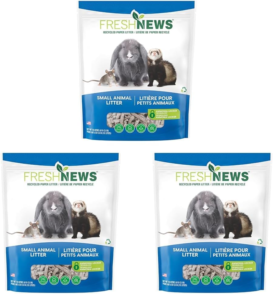 Fresh News Recycled Paper Small Animal Litter Bedding, 20 Liters, Packaging May Vary - Image 9