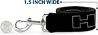 Lifestyle view of 1.5 inch wide dog leash ready for walking