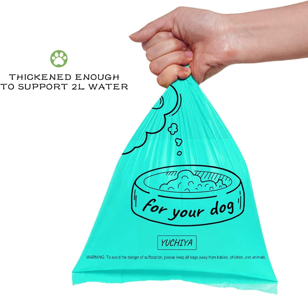 Premium toxin free wheat fiber pet waste dispenser packaging with 15 count bags.