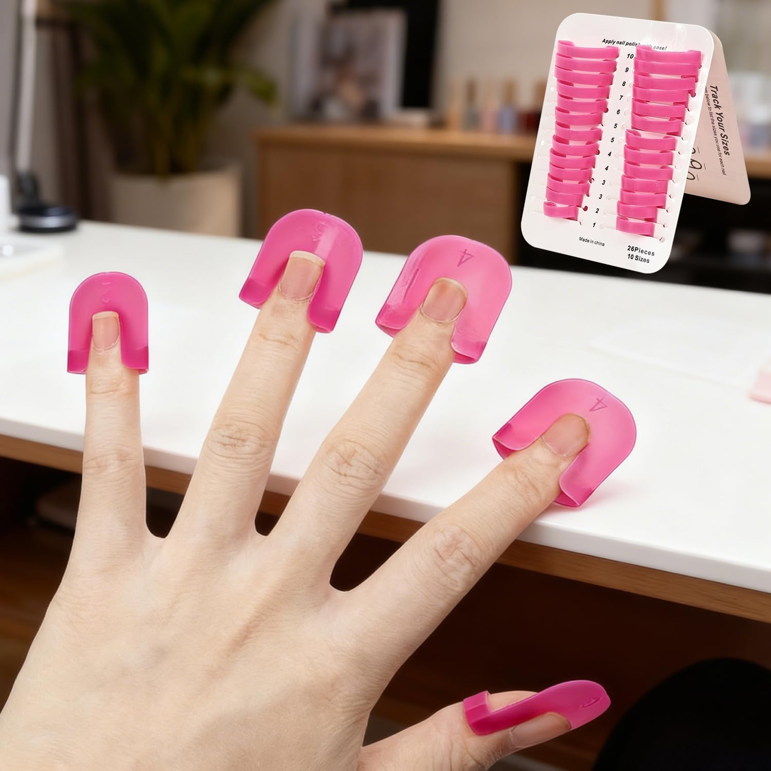 26 Pcs Nail Polish Protector Clips Set, Manicure Accessories, Guard Tools for DIY Art, Reusable Spill Proof Nail Shield for Home and Salon Use - Image 1