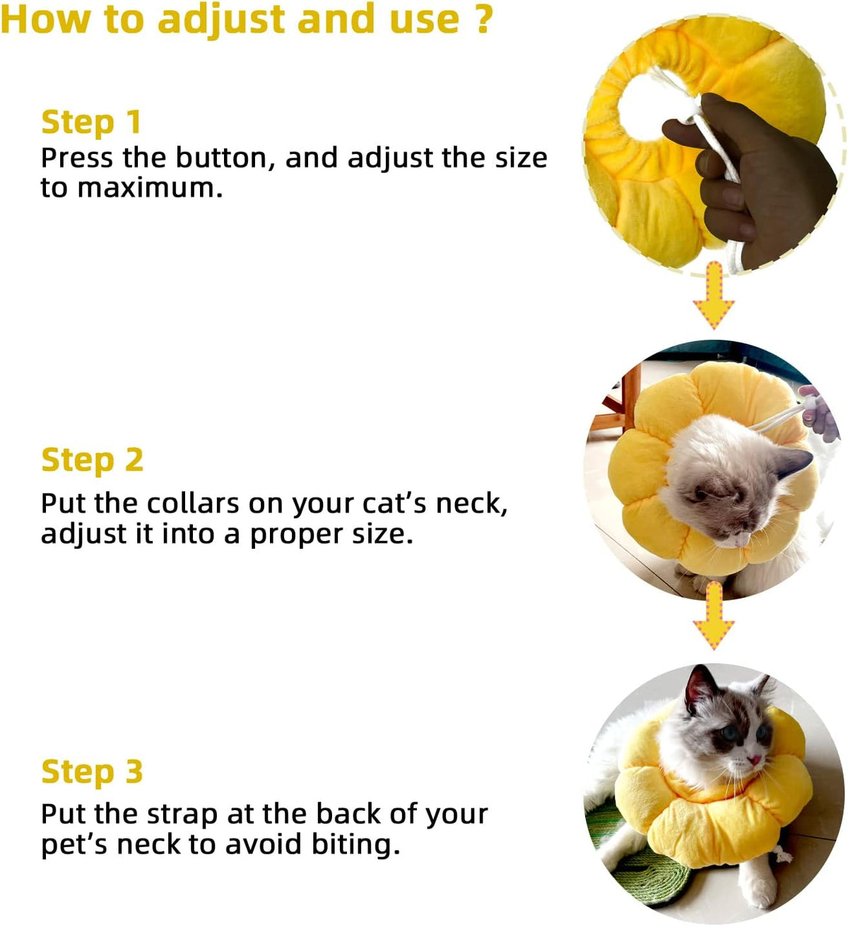 Adjustable neck cone for puppies and kittens close up view