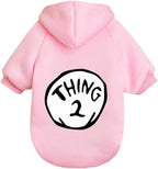 Dog Hoodie Pet Clothes for Small Dogs Thing 1 Printed Hoodies Medium Puppy Hooded Sweatshirt Pullover Outfit(Wine Red,2XL) - Image 10