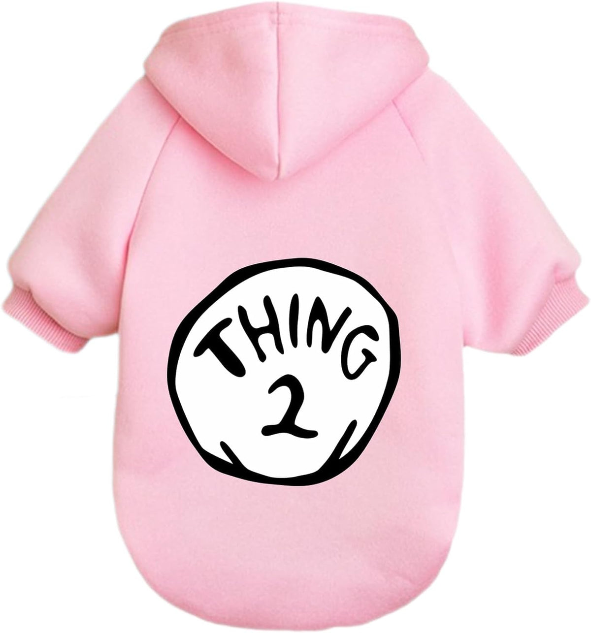 Dog Hoodie Pet Clothes for Small Dogs Thing 1 Printed Hoodies Medium Puppy Hooded Sweatshirt Pullover Outfit(Wine Red,2XL) - Image 10