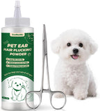 Dog Ear Hair Removal Tool - 30g Ear Powder, 5.5" Hemostat & Electric Dog Ear Trimmer - Helps Reduce Wax & Odor - Grooming Kit for Schnauzers, Poodles & Breeds with Ear Hair - Image 9