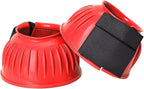 HILASON Western Horse Rubber PVC Ribbed Double Hook and Loop Bell Boots Training Protective Shock Absorbing Leg - Image 11