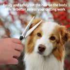 Fenice Peak four piece premium pet grooming scissors set with adjustment tension screw.