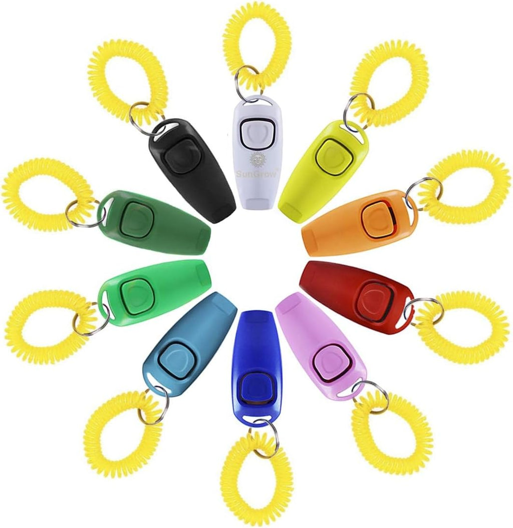SunGrow positive reinforcement pet training tool being used outdoors.