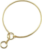 Rust resistant metal dog chain collar for daily walking and behavior correction.