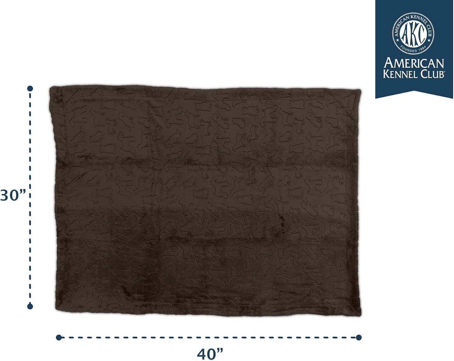 Soft American Kennel Club pet blanket folded inside a travel crate for dogs and cats