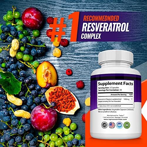 Close-up view of Toplux Resveratrol bottle cap and safety seal
