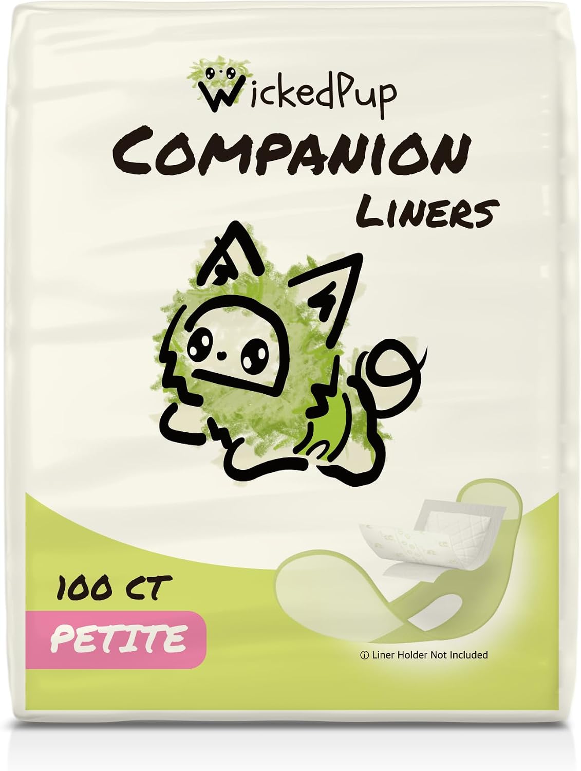 WICKEDPUP Dog Diaper Liners Booster Pads for Male and Female Dogs, 100ct | Disposable Diaper Inserts fit Most Reusable Pet Belly Bands, Wraps, and Washable Period Panties - Image 11