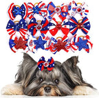 Handmade ribbon pet bows for holiday grooming