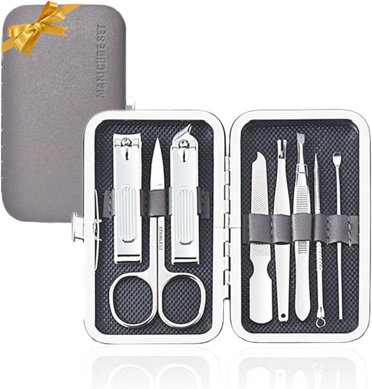 Shreekanth nail clipper set front view gray case