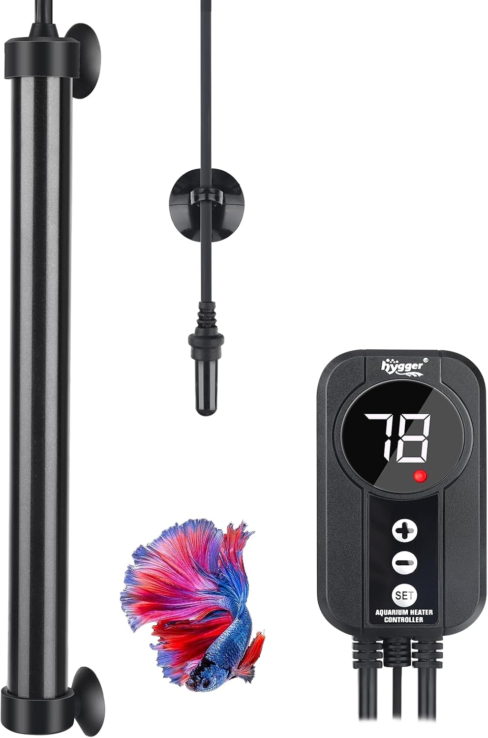 hygger Marine Aquarium Heater 50W 100W 200W 300W 500W,Titanium Heater with Temperature Calibration,Digital LED Controller,Temperature Probe,Submersible Fish Tank Heater for Saltwater Freshwater Tank - Image 10
