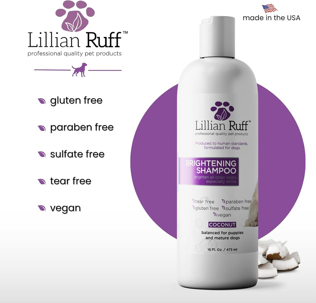 Lillian Ruff dog shampoo safe for sensitive skin and puppies