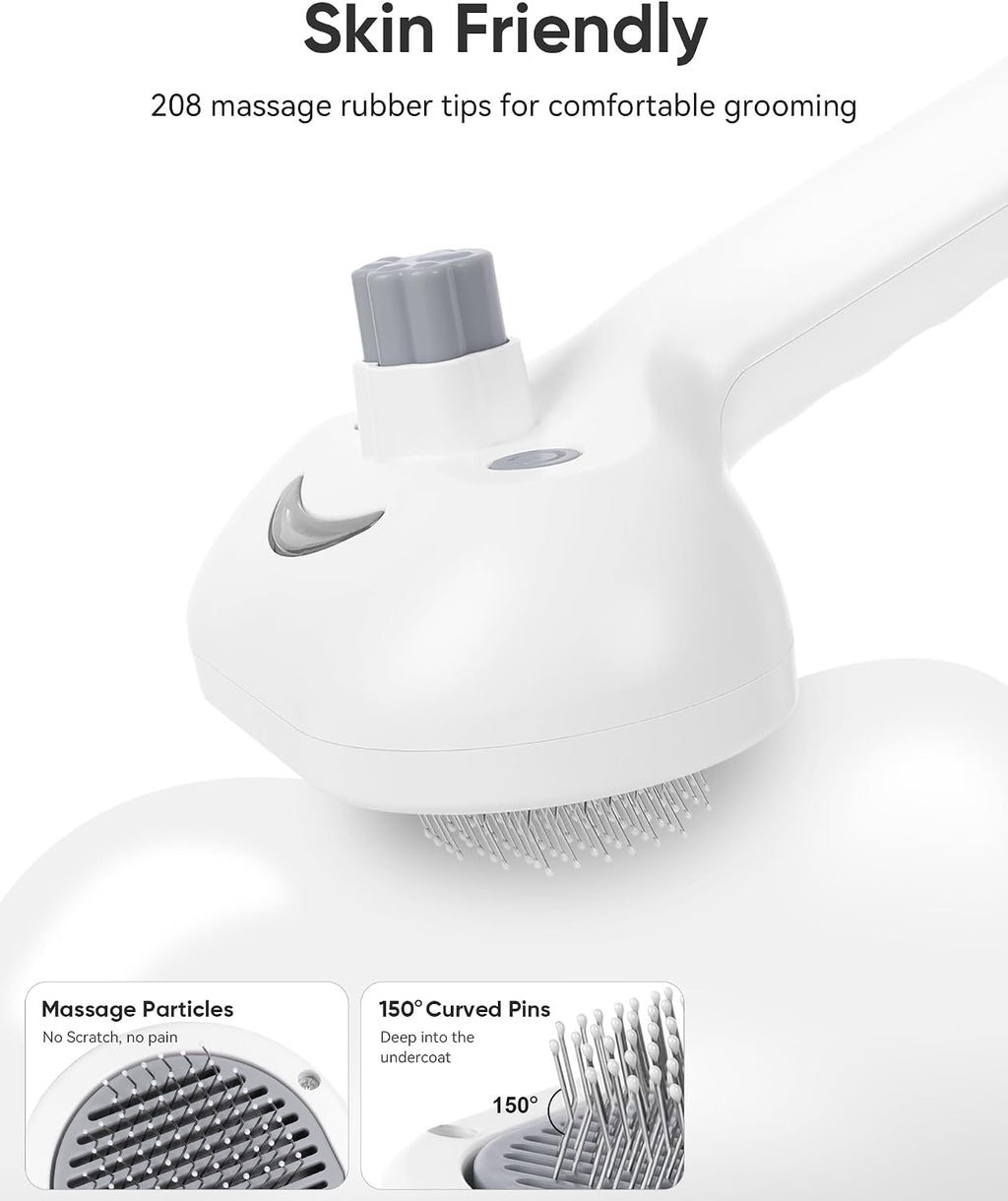 Demonstration of one-click hair release on Vvwvvw brush