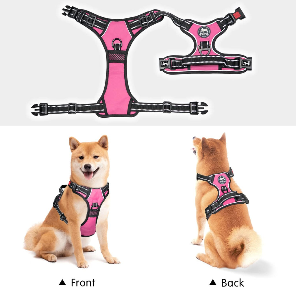 Close up of PoyPet harness breathable mesh padding