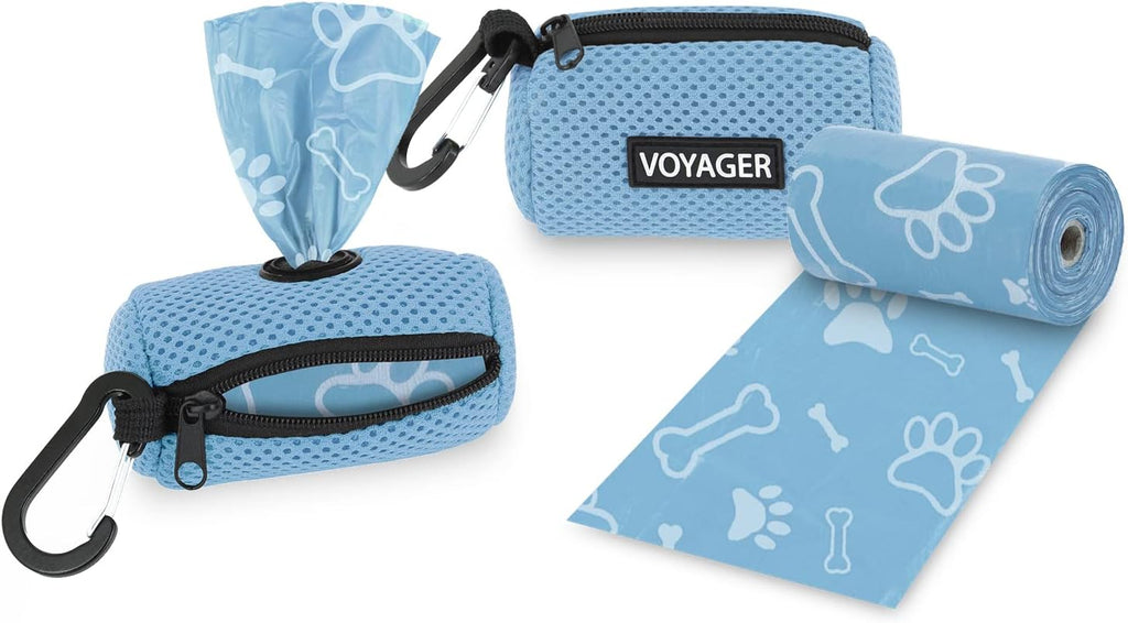 Best Pet Supplies Dog Poop Bag Holder Leash Attachment with 30 Bags, Reusable Dispenser for Travel, Walking, Park, and Outdoor Use, Durable with Clip-On - Black, Pack of 2 - Image 14