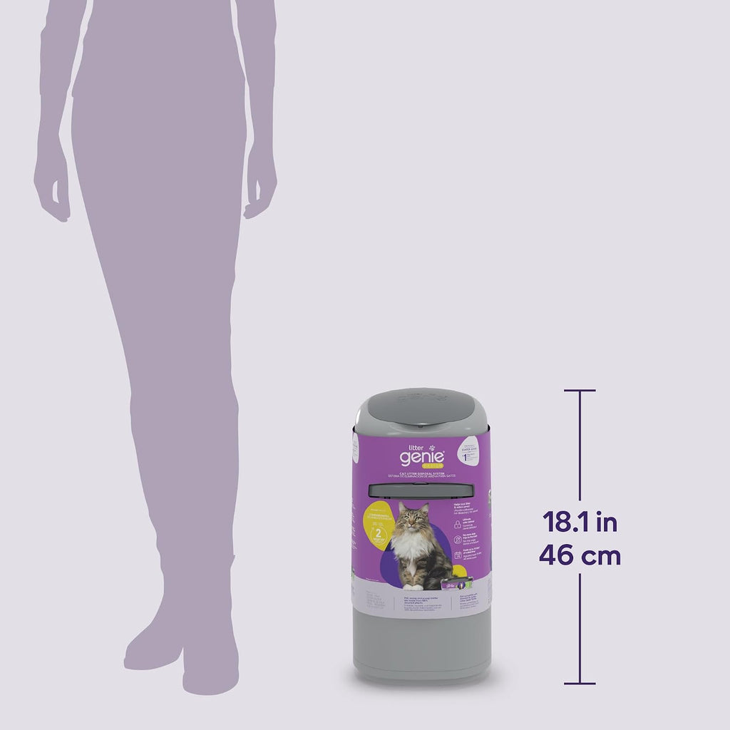 Litter Genie design pail with scoop holder attached