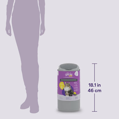 Litter Genie design pail with scoop holder attached