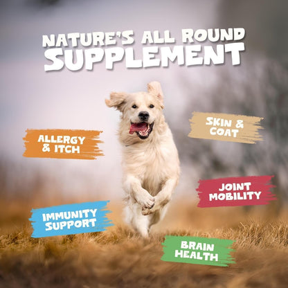 Premium food grade fish oil for dogs and cats ingredient list label