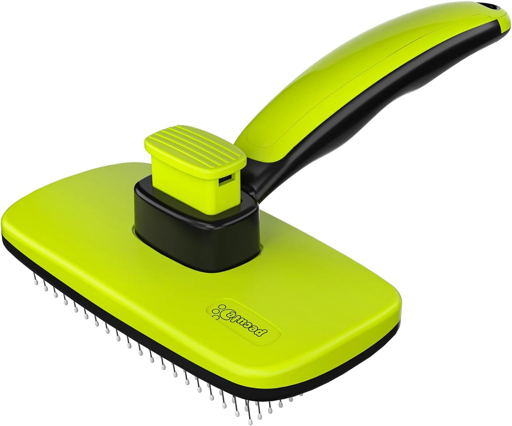 Pecute Skin Friendly Self-Cleaning Slicker Brush for Dog & Cat Shedding | 1 click clean, Lightweight, Undercoat hair removal, For short/long/double/white coats - Image 9