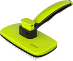 Pecute Skin Friendly Self-Cleaning Slicker Brush for Dog & Cat Shedding | 1 click clean, Lightweight, Undercoat hair removal, For short/long/double/white coats - Image 9