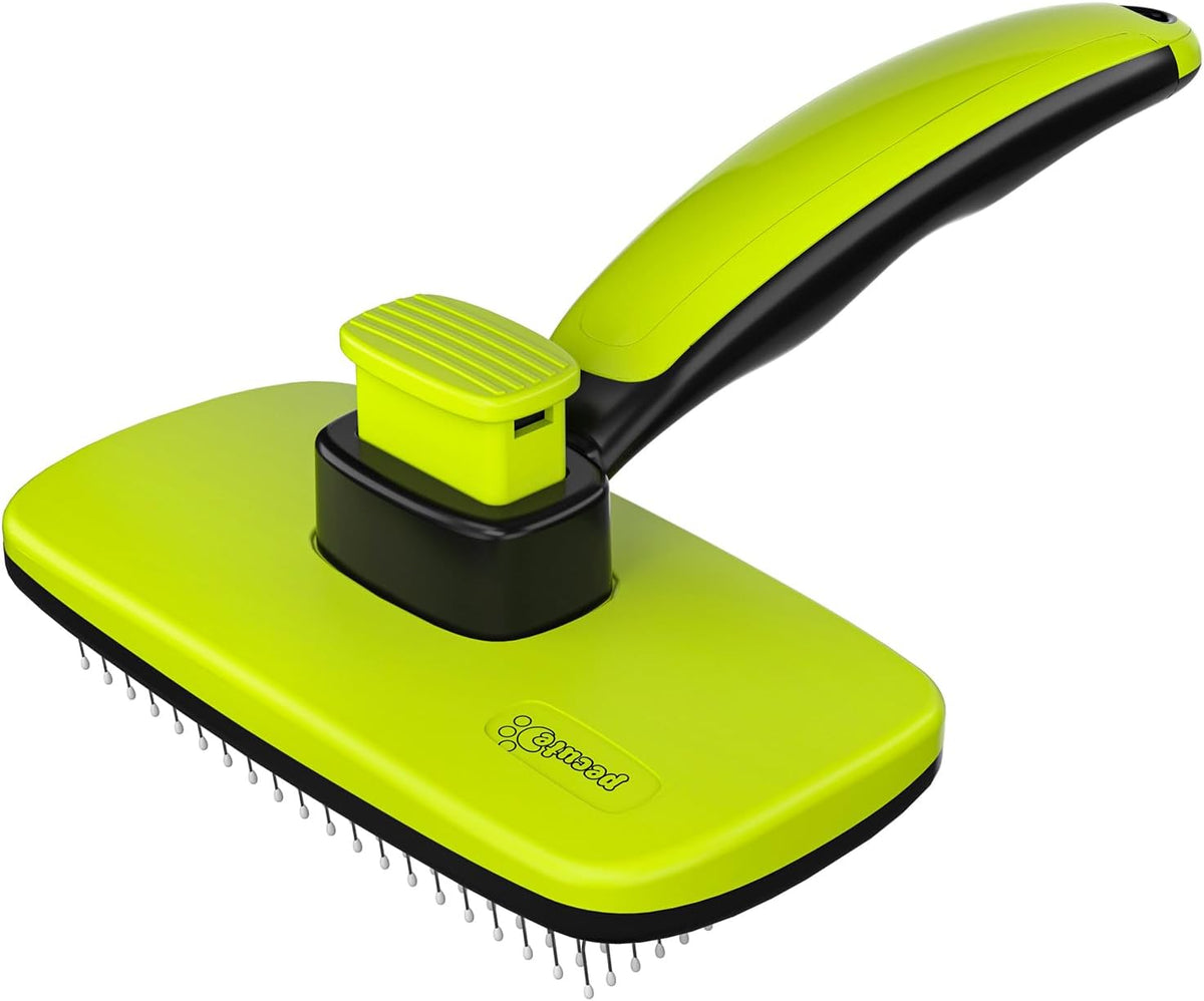 Pecute Skin Friendly Self-Cleaning Slicker Brush for Dog & Cat Shedding | 1 click clean, Lightweight, Undercoat hair removal, For short/long/double/white coats - Image 9