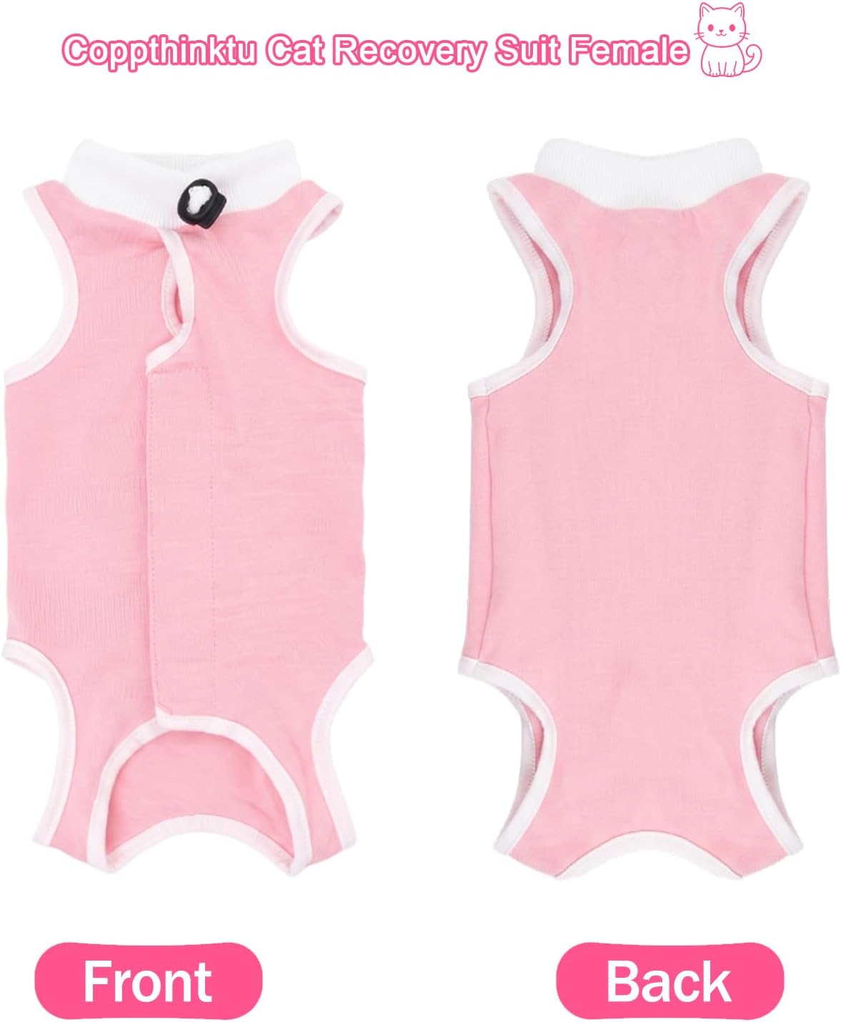 Coppthinktu Cat Recovery Suit Female for Surgical Abdominal Wounds, Breathable Cat Onesie for Cats After Surgery Bodysuit Female, Kitten Recovery Suit Cone of Shame Alternative Anti Licking - Image 9