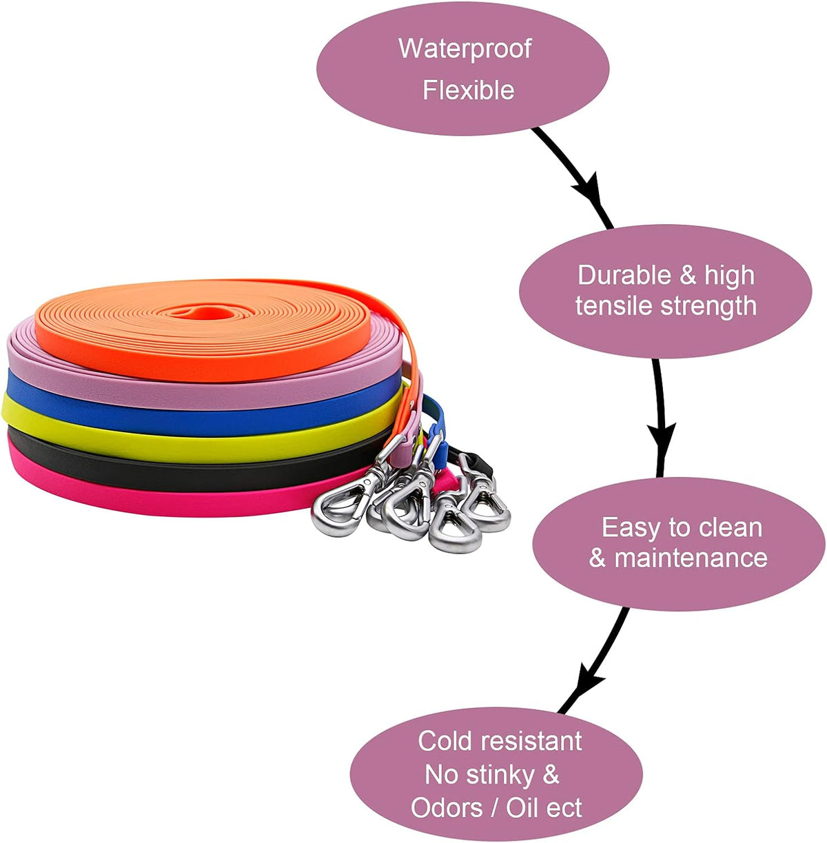 High tensile strength dog training rope suitable for beach play.