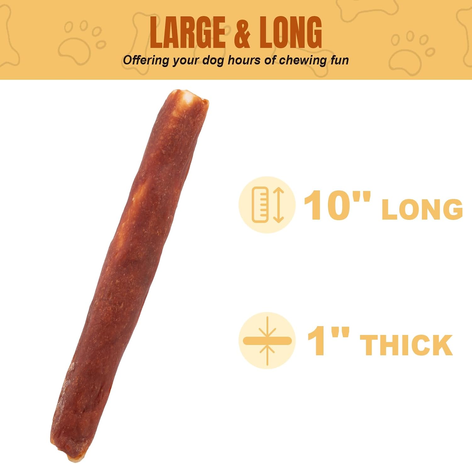Close up of high protein duck meat wrapped around a natural rawhide center