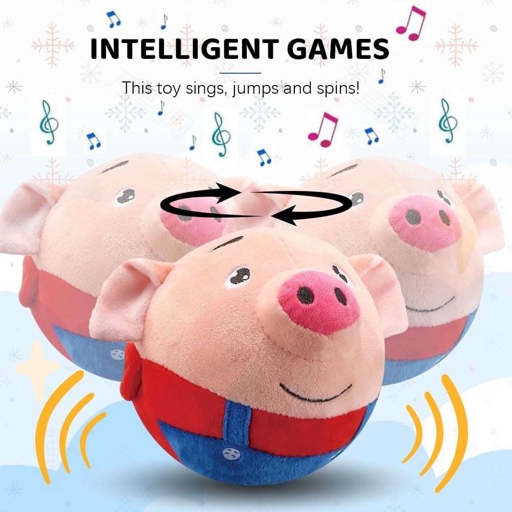 Geojec moving dog toy showing USB charging port access