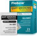 Flobow Step 1 Nicotine Patch 21mg front view of packaging box for smoking cessation help