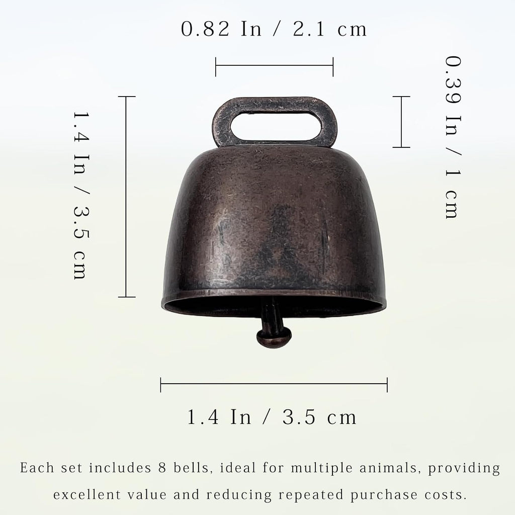 Vintage red bronze finish metal bells for livestock