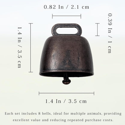 Vintage red bronze finish metal bells for livestock