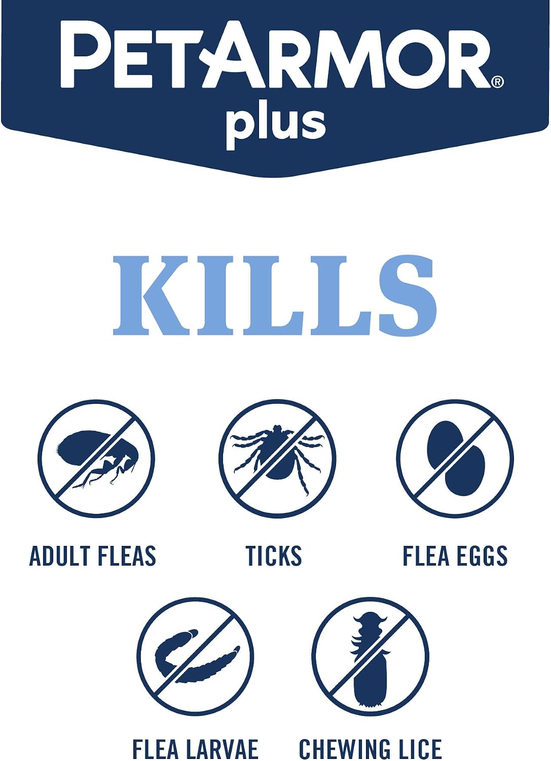 PetArmor Flea and Tick large dog variant weight guidelines panel