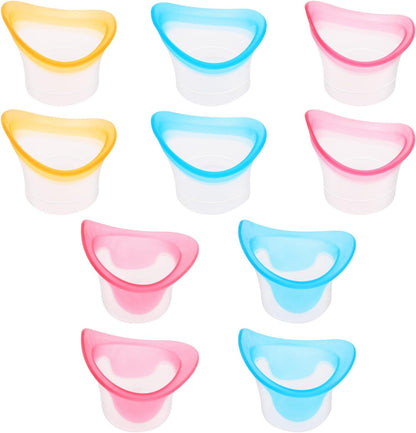 FAMULP 10 Pieces Eye Wash Cup front view showing silicone rim