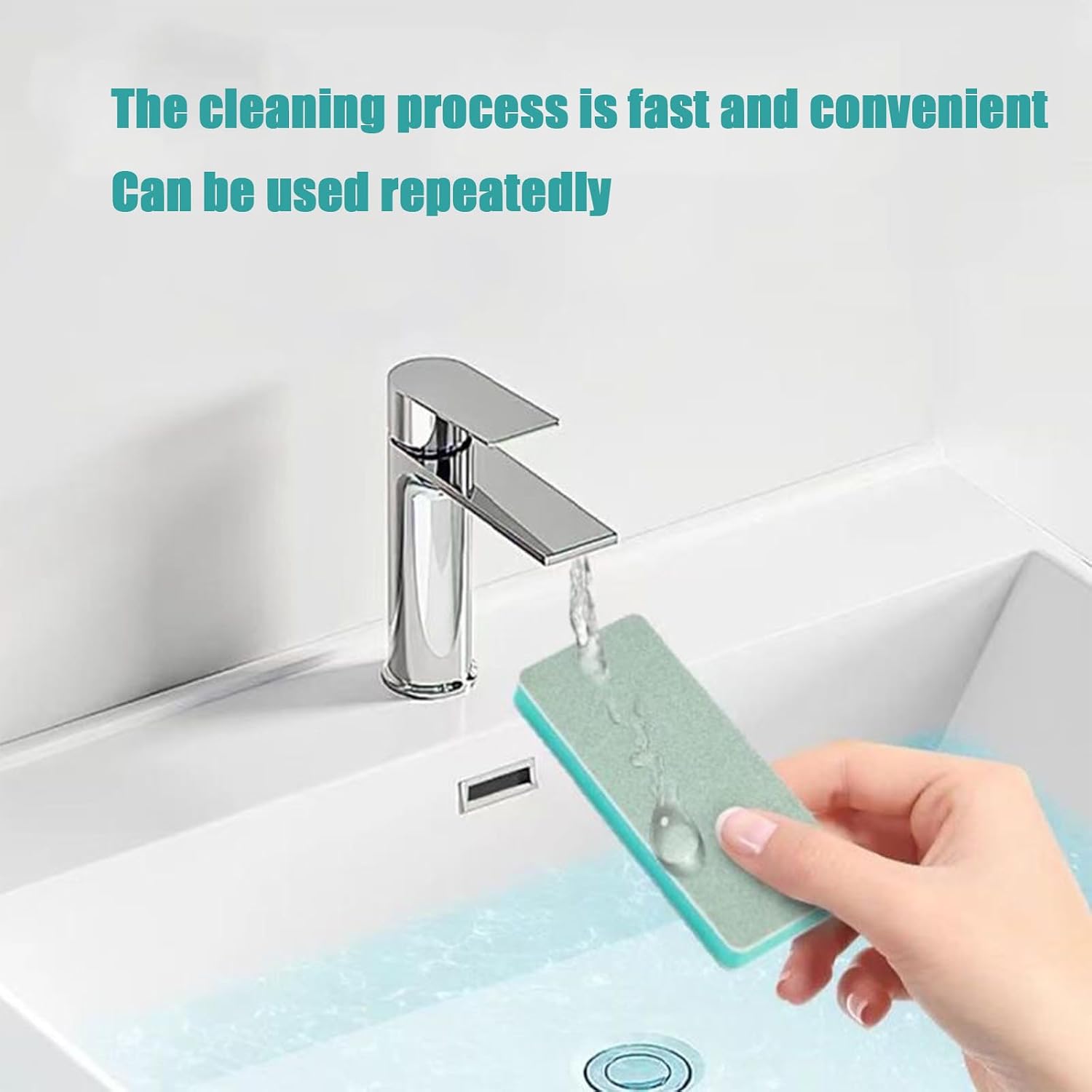 Water scale and mineral deposit remover sponge for crystal clear fish tanks