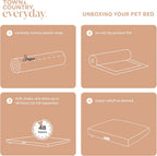 Pet sleeping comfortably on CuddleTown sofa style bed