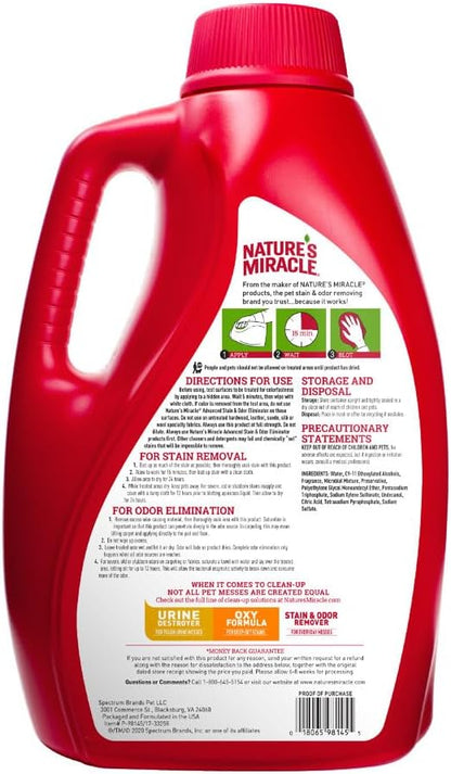 Nature's Miracle Advanced Stain & Odor Eliminator, Severe Mess Enzymatic Formula For Tough Pet Messes, Sunny Lemon Scent, 1 Gallon - Image 2