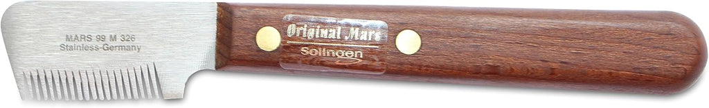German engineered stainless steel stripping knife for wire haired dogs