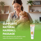 Vetoquinol cat hairball gel tube displayed against a clean background