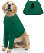 Queenmore Dog Surgery Recovery Sleeve Front Legs, Breathable Dog Recovery Sleeve, Elbow Protector Pet Cone Alternative After Surgery, Green, M - Image 13