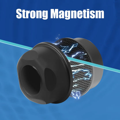 AQUANEAT magnetic aquarium brush package contents highlighting the one and a half inch dimensions.
