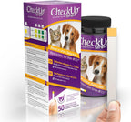 Full contents of the KIT4CAT CheckUp protein urine testing kit for domestic animals.