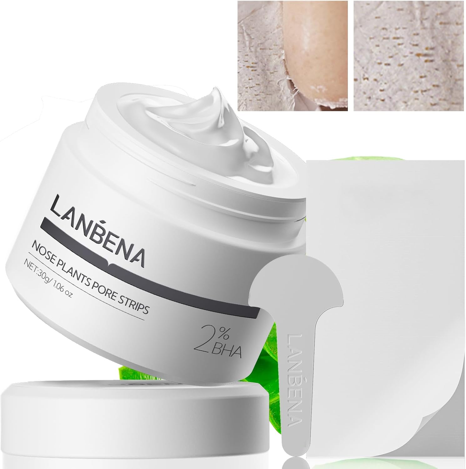 Lanbena 2.0 nose pore strips and blackhead remover jar front view