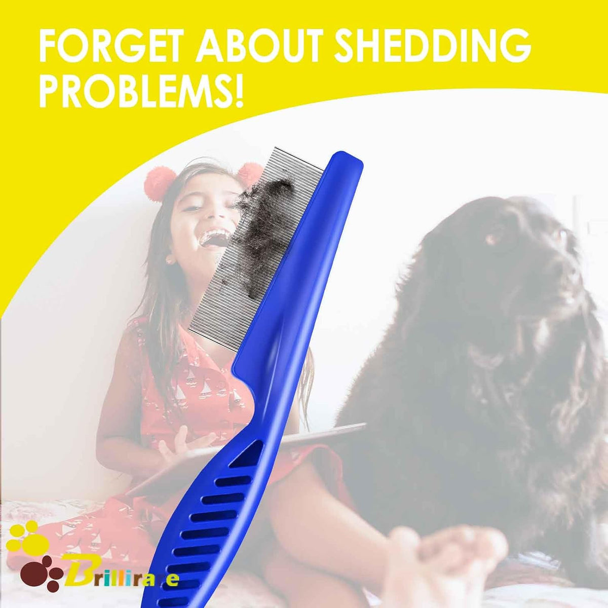 Brillirare durable pet grooming combs on display